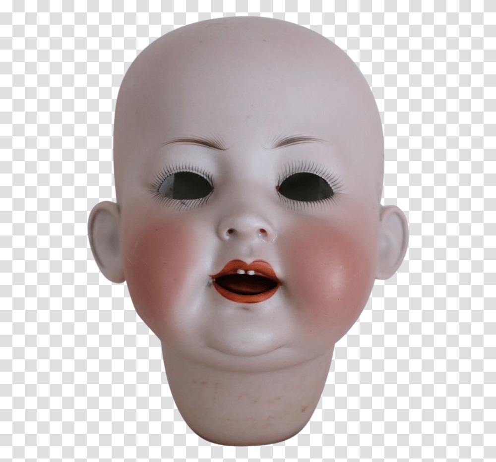 Creepy Baby Doll Face Mask, Head, Lipstick, Cosmetics, Person Transparent Png