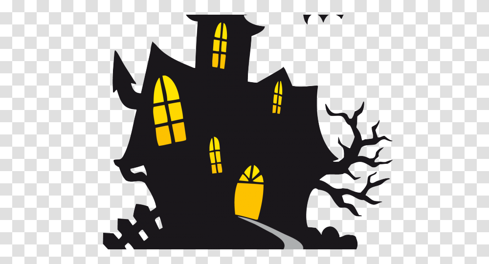 Creepy Clipart Castle, Halloween, Leaf, Plant, Poster Transparent Png