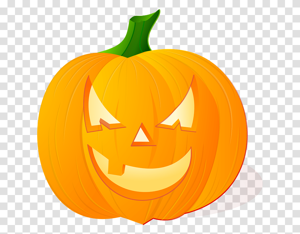 Creepy Clipart Jack O Lantern, Plant, Pumpkin, Vegetable, Food Transparent Png