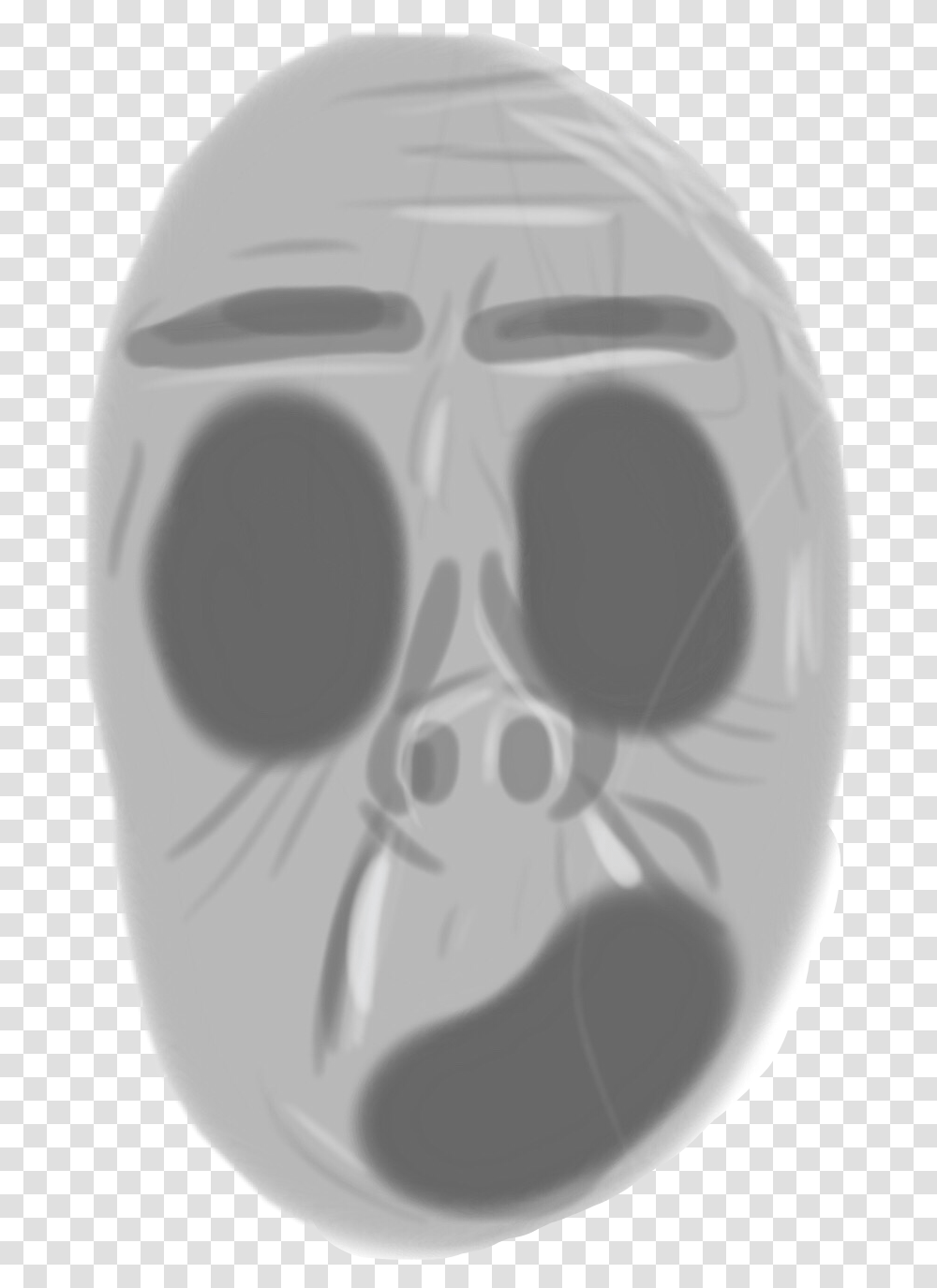 Creepy Face Mask Sticker By Harleen The Bean Skull, Helmet, Clothing, Apparel, X-Ray Transparent Png