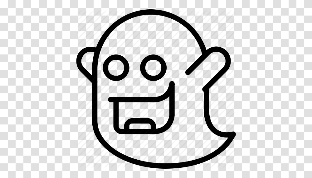 Creepy Ghost Happy Scary Silly Smile Spooky Icon, Apparel, Helmet Transparent Png