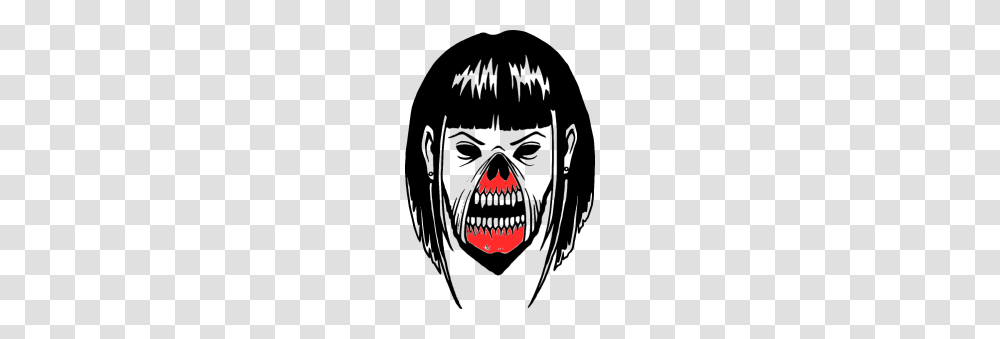 Creepy Girl Face, Halloween, Batman Logo Transparent Png