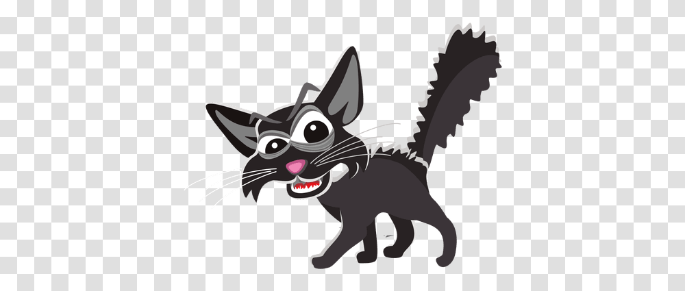 Creepy Halloween Cat Illustration & Svg Scary Cat Clipart, Animal, Mammal, Pet, Dragon Transparent Png