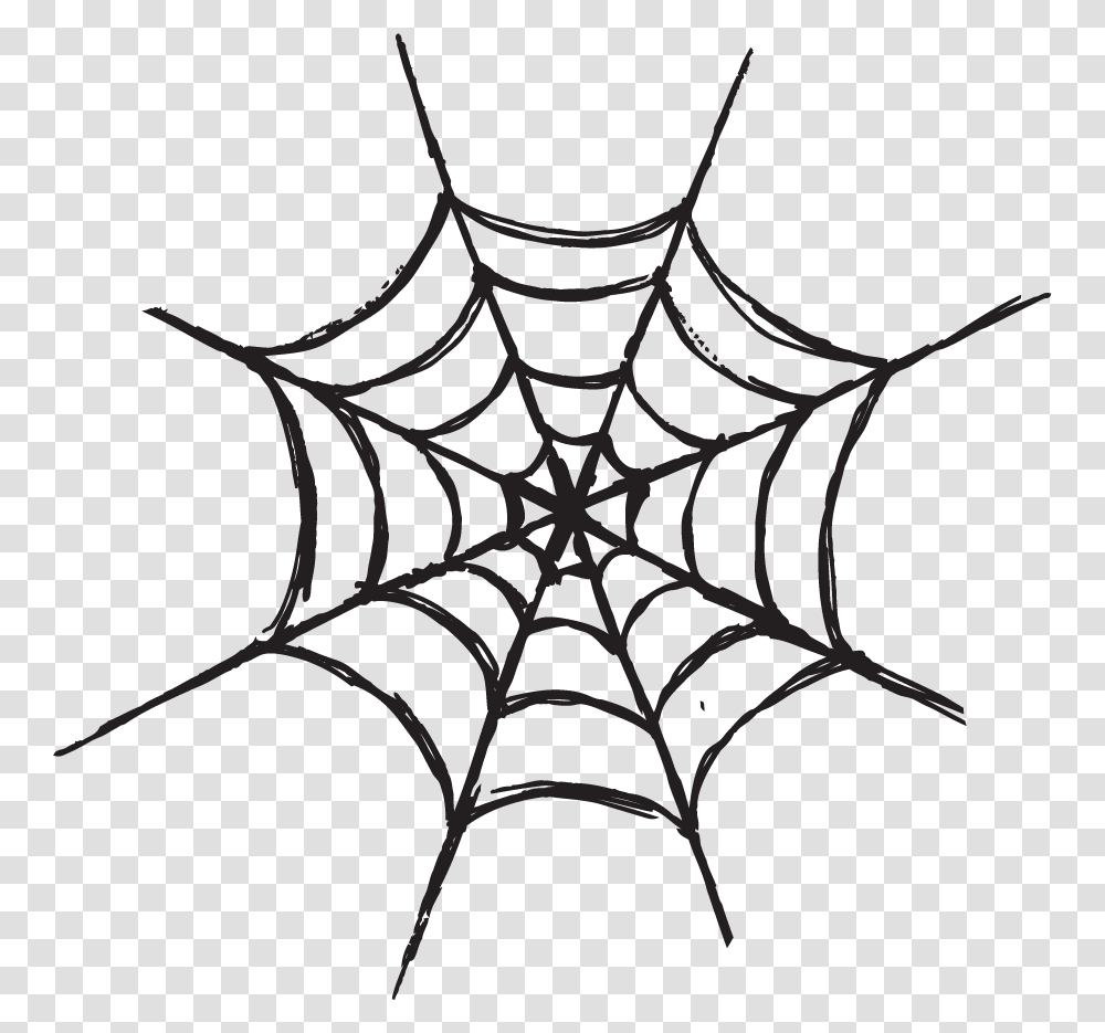 Creepy Halloween Clipart, Spider Web, Painting Transparent Png