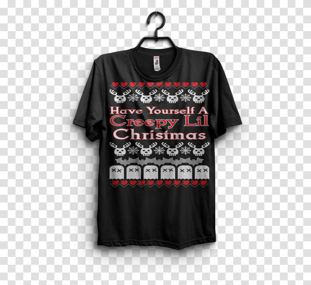 Creepy Lil Christmas T Shirt Design Template Design Christmas T Shirt Ideas, Clothing, Apparel, Sleeve, T-Shirt Transparent Png