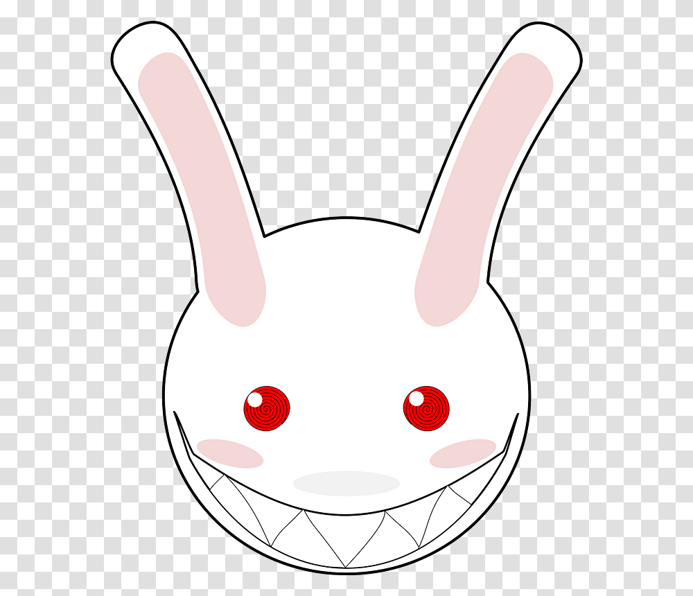 Creepy Rabbit Face Clipart Cartoon, Piggy Bank Transparent Png