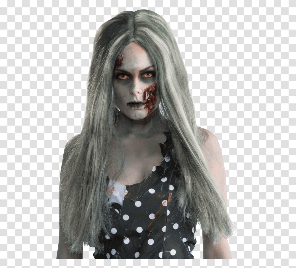 Creepy Zombie Wig Creepy Womens Halloween Costume Ideas, Person, Human, Apparel Transparent Png
