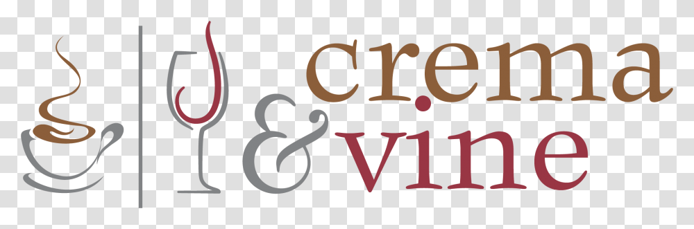 Crema And Vine Logo White, Alphabet, Number Transparent Png