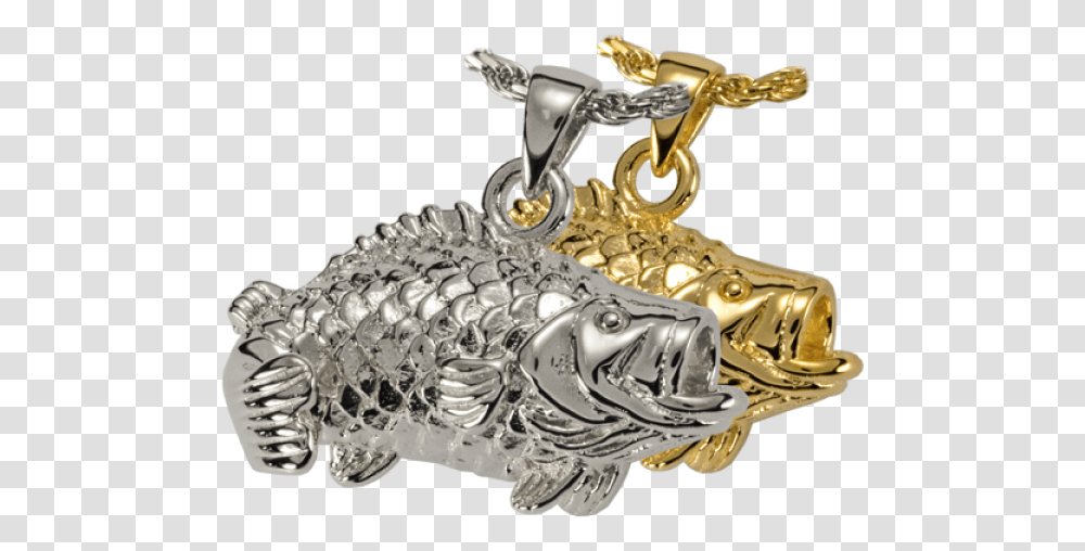 Cremation Bass Necklace, Gold, Figurine, Treasure, Trophy Transparent Png