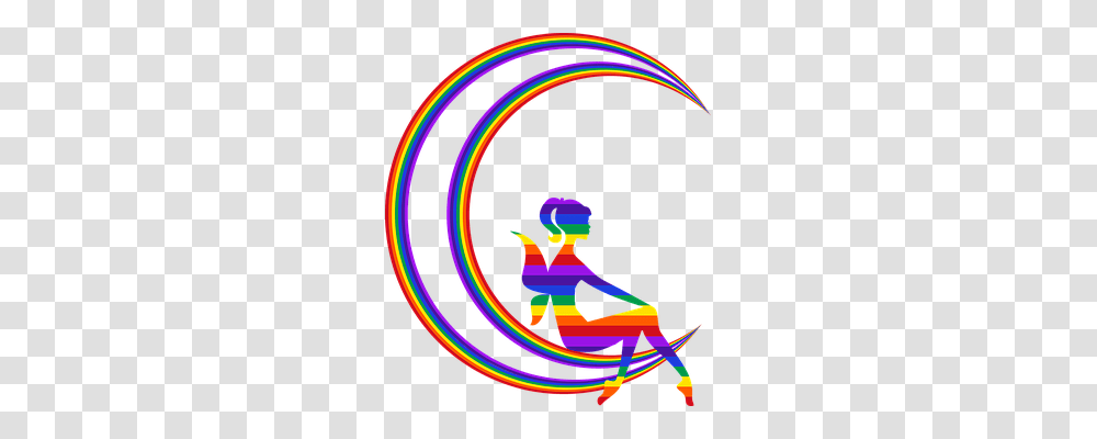 Crescent Person, Light, Neon Transparent Png