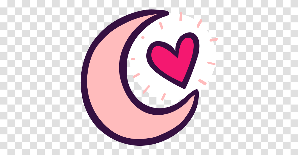 Crescent Evening Heart Moon Night Romance Sleep Free Corazon Y Media Luna, Graphics Transparent Png