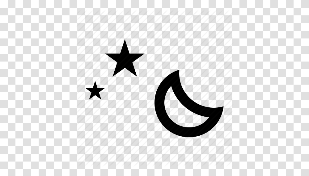 Crescent Evening Lunar Moon Night Stars Weather Icon, Star Symbol, Piano Transparent Png