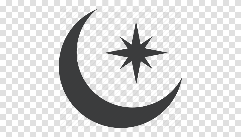 Crescent Festival Islam Moon Ramadan Ramzan Star Icon, Airplane, Aircraft, Vehicle Transparent Png