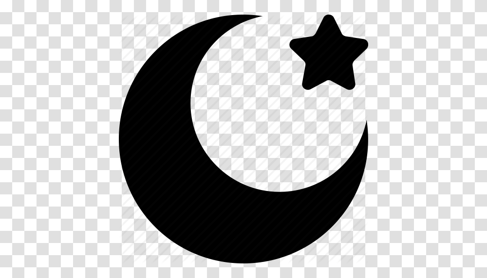 Crescent Midnight Moon Night Stars Icon, Star Symbol Transparent Png