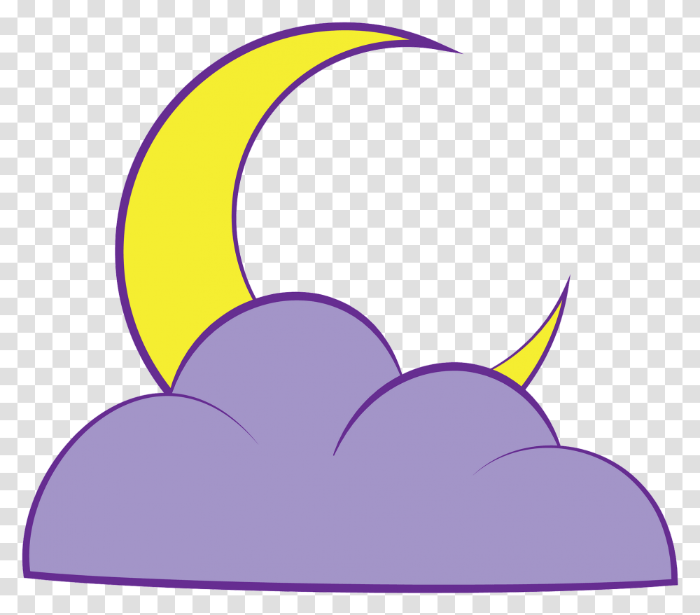 Crescent Moon And Cloud Clipart Crescent Moon With Clouds Clipart, Outdoors, Graphics, Nature, Animal Transparent Png