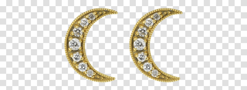Crescent Moon Diamond Studs Solid, Accessories, Accessory, Jewelry, Gemstone Transparent Png