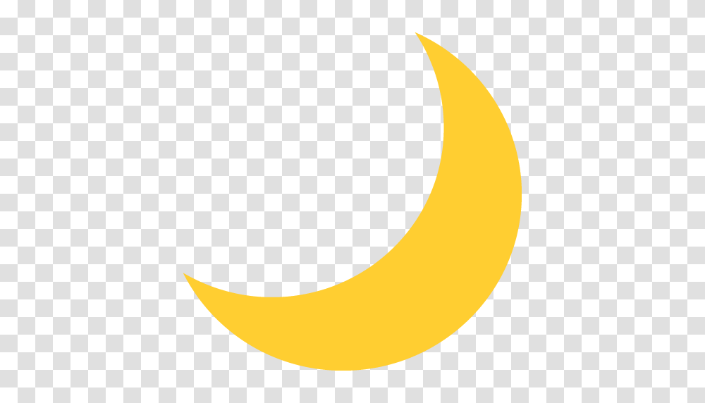 Crescent Moon Emoji For Facebook Email Sms Id Emoji, Banana, Fruit, Plant, Food Transparent Png