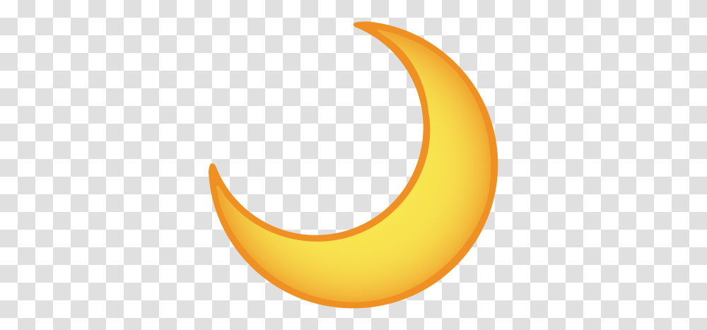 Crescent Moon Emojimantra, Banana, Fruit, Plant, Food Transparent Png