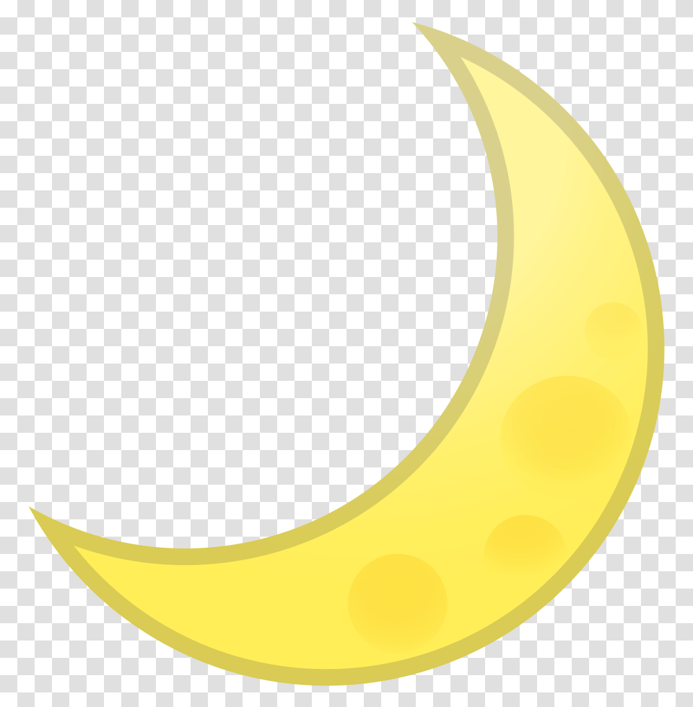 Crescent Moon Icon Halbmond Emoji, Banana, Fruit, Plant, Food Transparent Png
