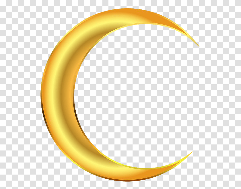 Crescent Moon Images Gold Crescent Moon, Banana, Fruit, Plant, Food Transparent Png