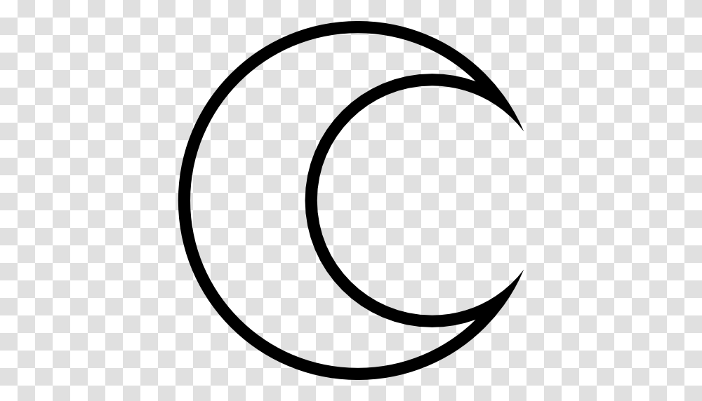 Crescent Moon Outline, Logo, Trademark Transparent Png