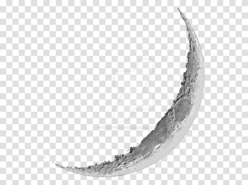 Crescent Moon Real Crescent Moon, Outdoors, Nature, Outer Space, Night Transparent Png