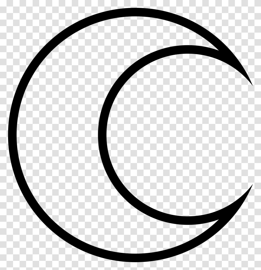 Crescent Moon Shape Outline, Logo, Trademark Transparent Png