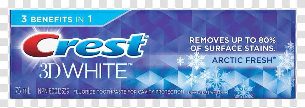 Crest 3d White Arctic Fresh Toothpaste, Purple Transparent Png
