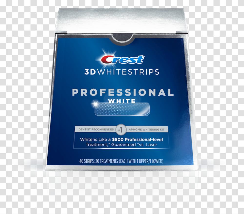Crest 3d Whitestrips Professional White Box, Toothpaste, Cosmetics, Label Transparent Png