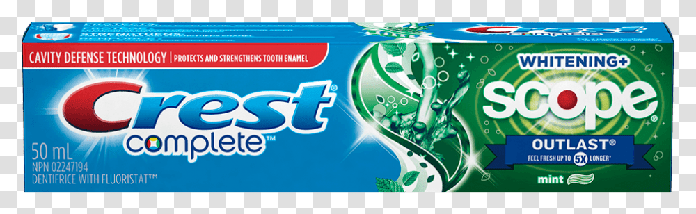 Crest Complete Extra Whitening Plus Scope Outlast Toothpaste Crest Complete Whitening Scope Toothpaste, Gum Transparent Png