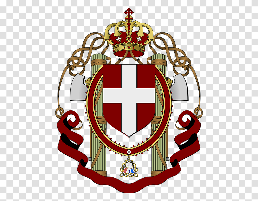 Crest Crown Church Kingdom Of Italy Coat Of Arms, Armor, Dynamite, Bomb, Weapon Transparent Png