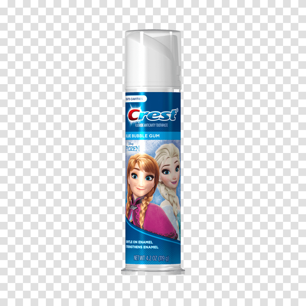Crest Disneys Frozen Kids Toothpaste In Minty Breeze, Tin, Can, Aluminium, Spray Can Transparent Png