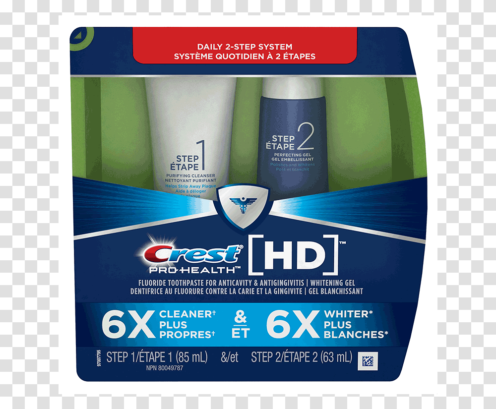 Crest Pro Health Hd Daily 2 Step System Crest Pro Health Hd, Bottle, Label, Shampoo Transparent Png