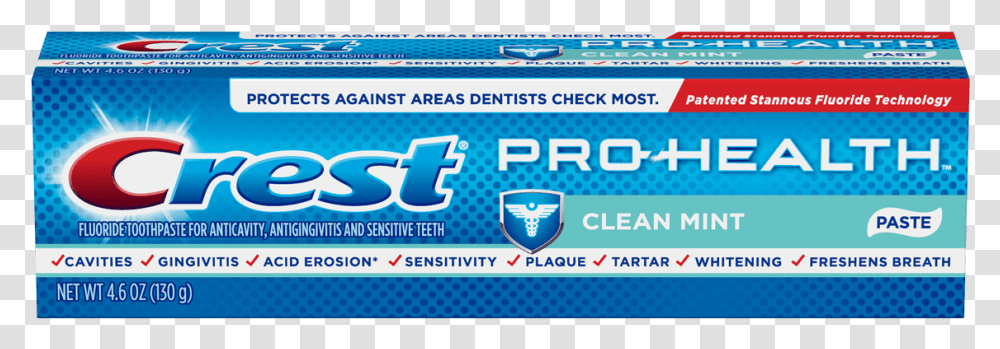 Crest Pro Health Toothpaste, Label, Paper, Advertisement Transparent Png