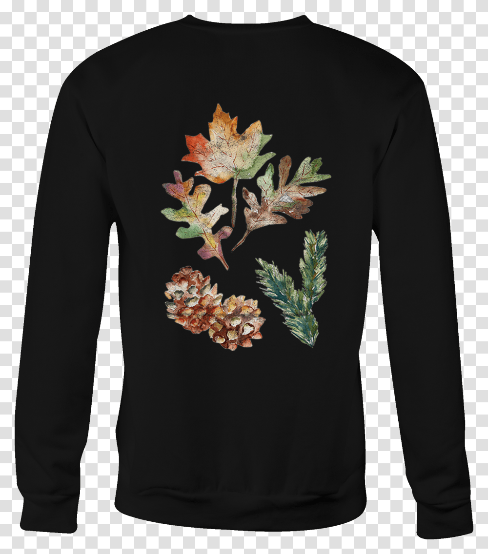 Crewneck Sweatshirt Autumn Fall Leaves Shirt For Men Long Sleeved T Shirt, Apparel, Hoodie, Sweater Transparent Png