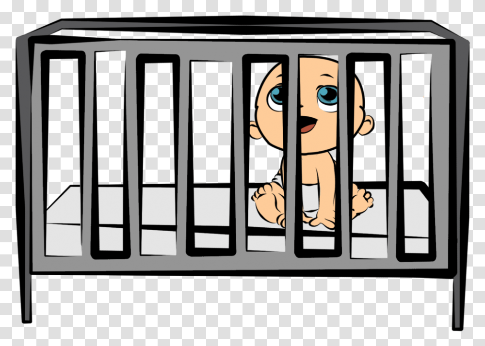 Crib Clip Art Baby In The Crib Clipart, Prison, Scoreboard, Person Transparent Png