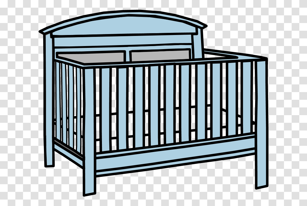 Crib Light Blue Gray Cradle, Furniture, Chair, Gate, Tin Transparent Png