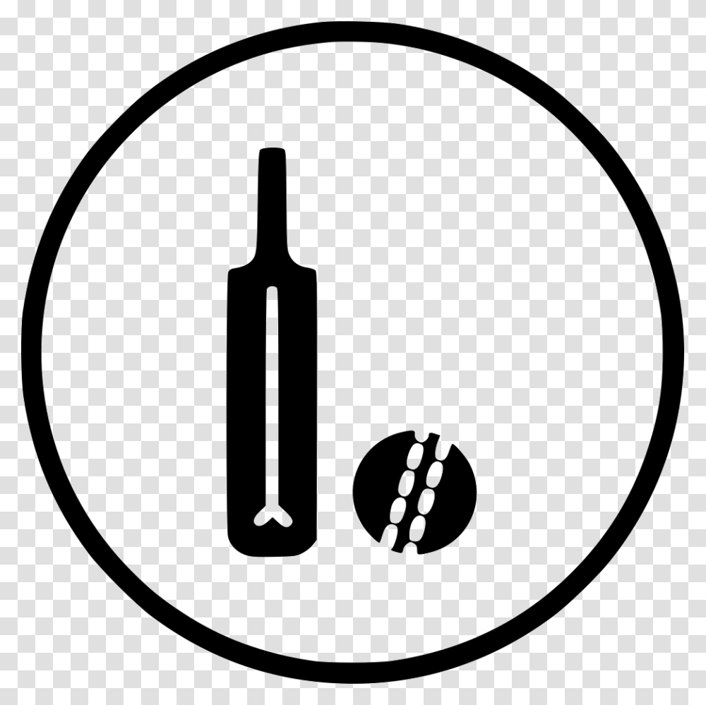 Cricket Ball Bat Equipment Batsman Batsman Icon, Stencil, Sign, Label Transparent Png