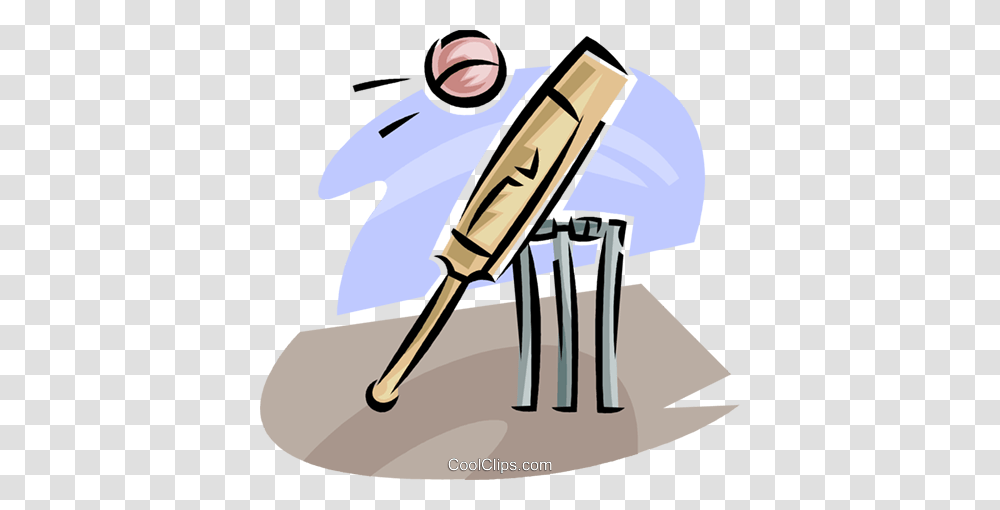 Cricket Bat And Ball Royalty Free Vector Clip Art Illustration, Tool, Sport, Sports, Scissors Transparent Png