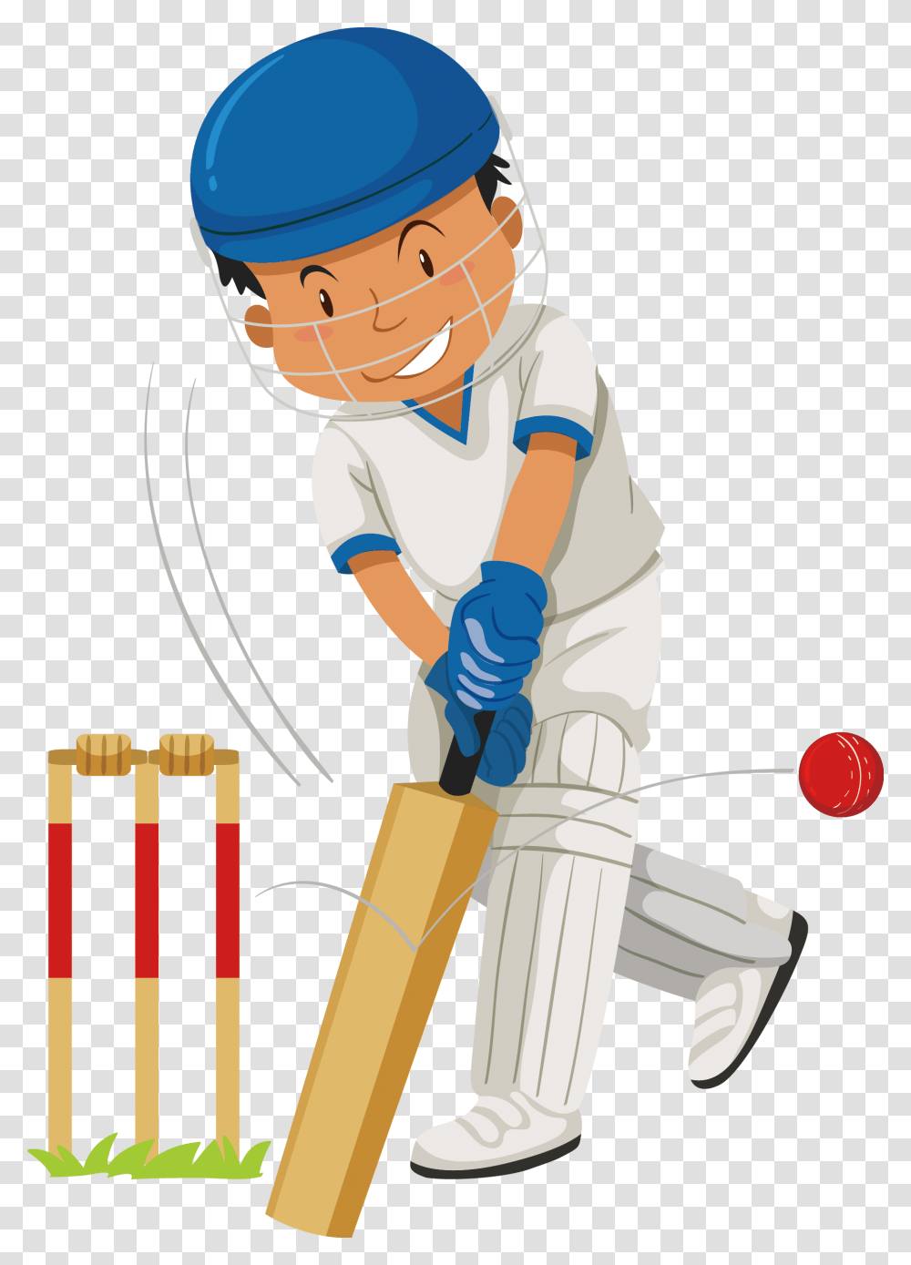Cricket Bat Ball Cricket Bat With Ball, Person, Human, Helmet Transparent Png