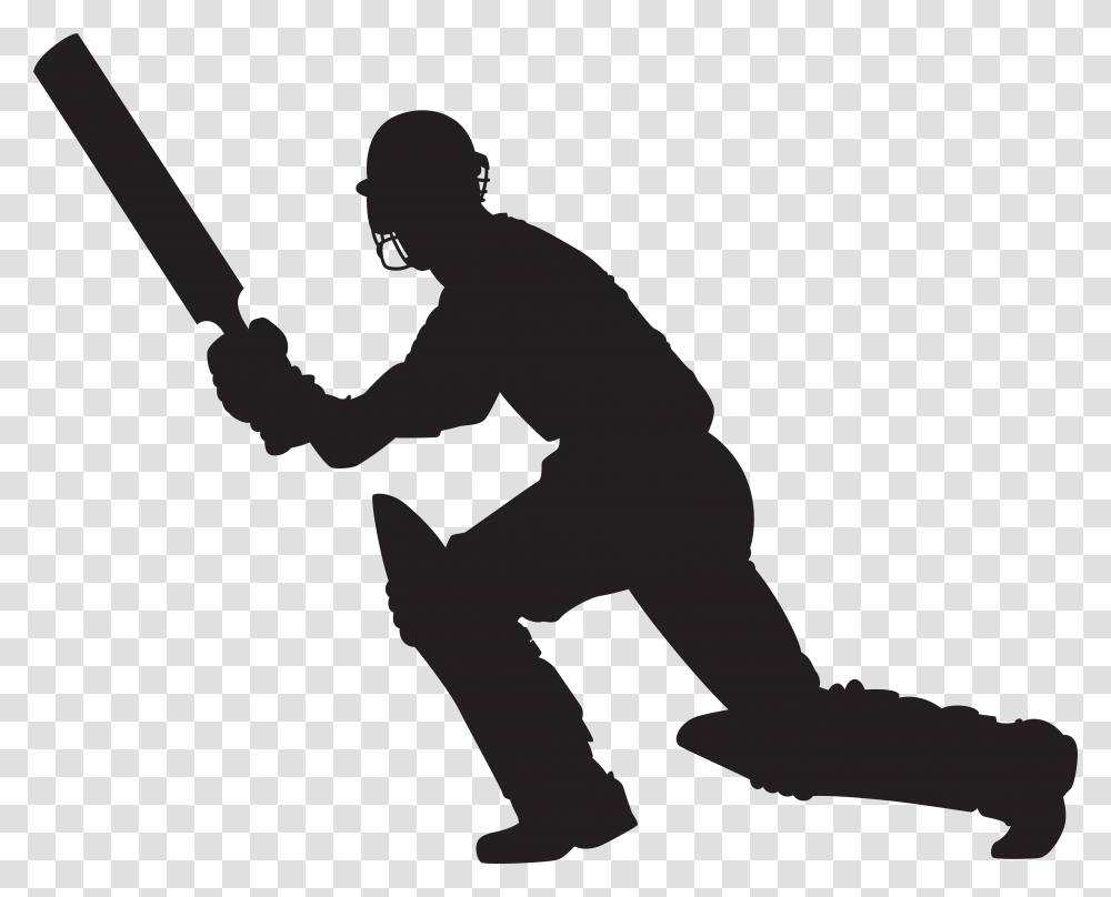 Cricket Clip Art, Person, Human, Kneeling, Silhouette Transparent Png