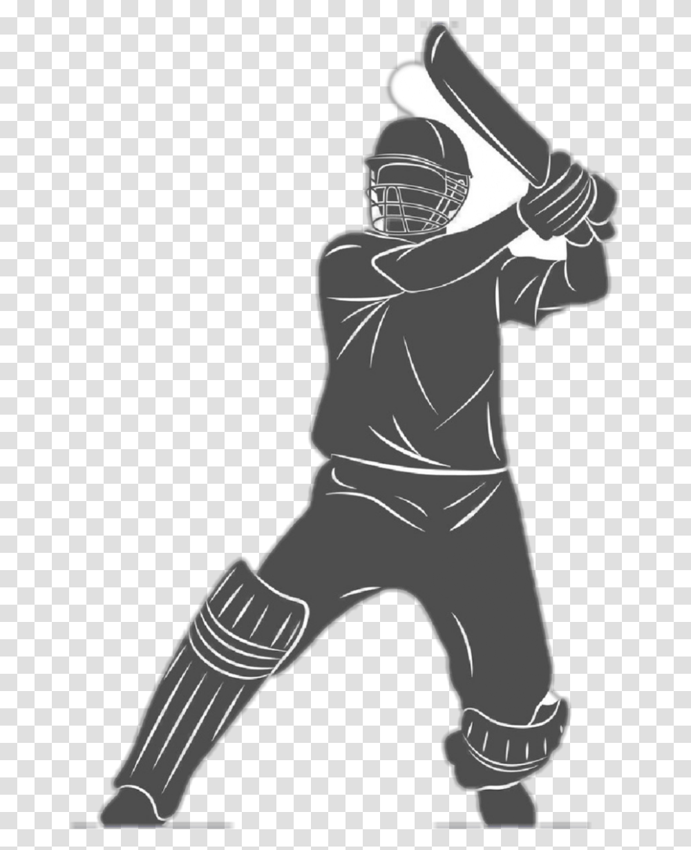 Cricket Cricket Player Black And White, Person, Human, Hand, Arm Transparent Png