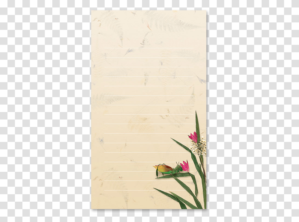 Cricket Garden Dweller Mini Notepad Image Heliconia, Plant, Floral Design, Pattern Transparent Png