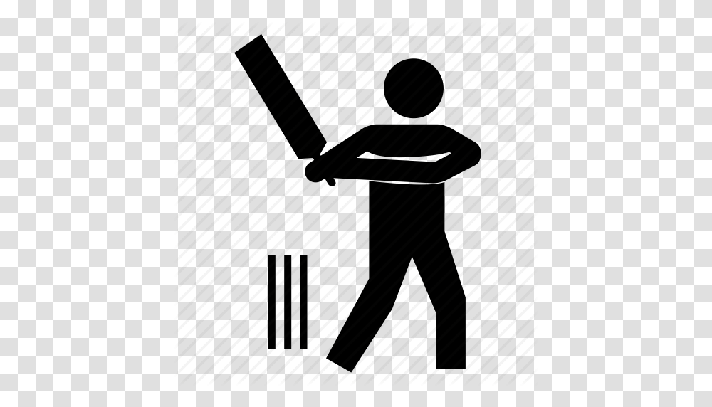 Cricket Player Sport Sports Icon, Piano, Leisure Activities, Silhouette, Duel Transparent Png