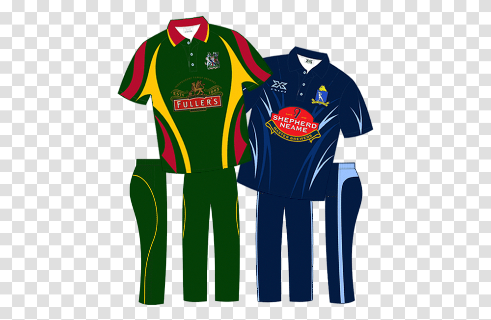 Cricket Sublimated Uniforms Kit Polo Shirt, Apparel, Jersey, Person Transparent Png