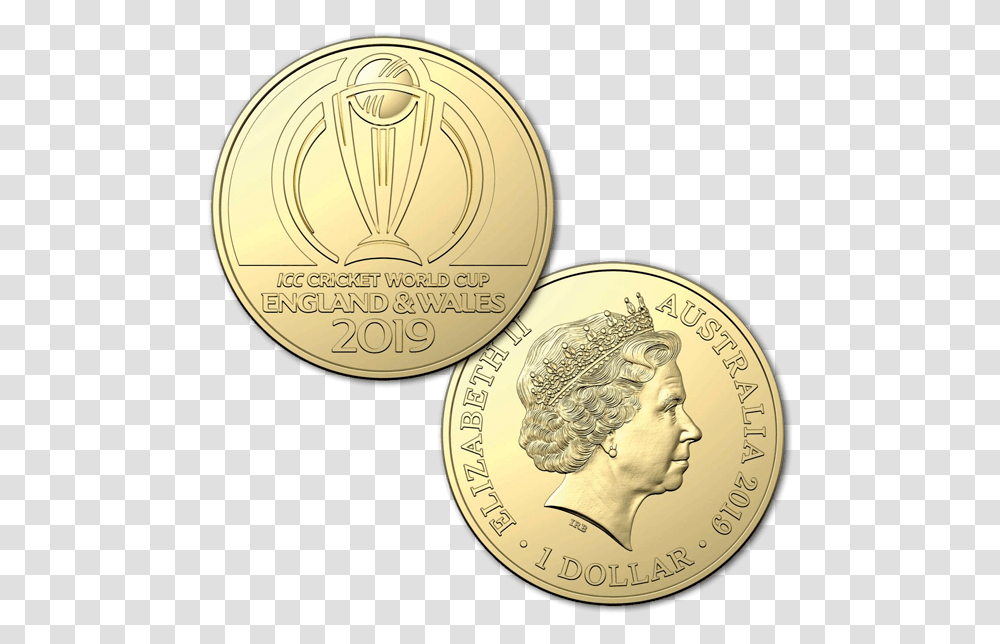 Cricket World Cup Coin 2019, Money, Gold, Person, Human Transparent Png