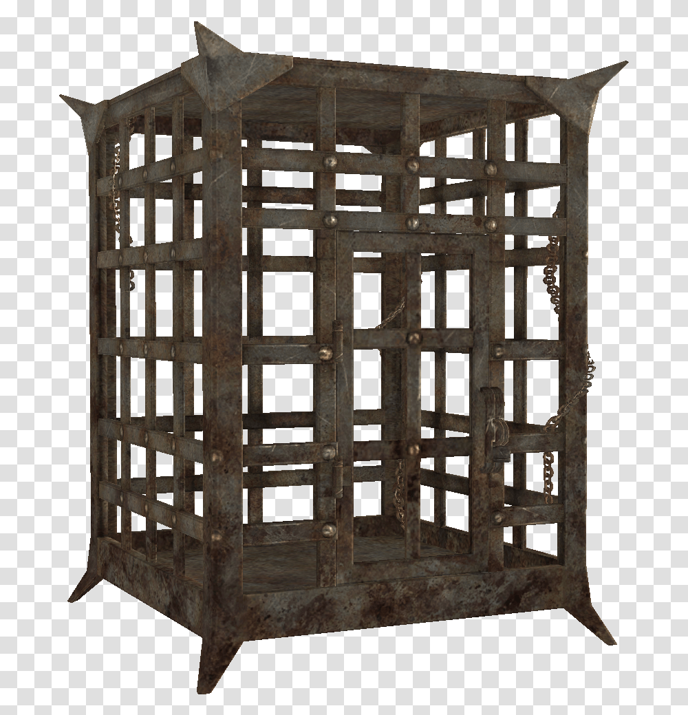 Crime And Jail Prison Cell Id Skyrim, Gate, Crate, Box, Wood Transparent Png