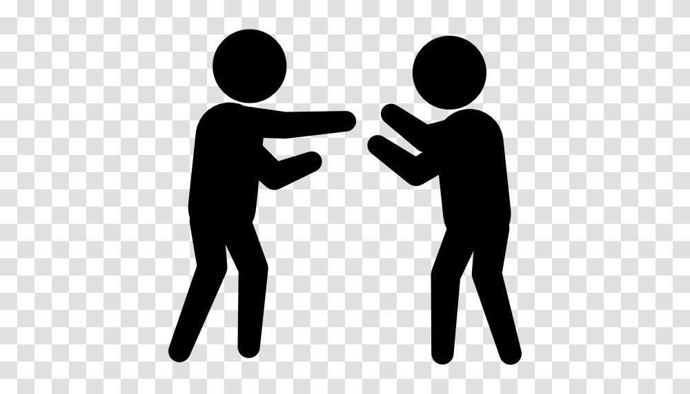 Criminal Fighting With A Person, Human, Hand, Silhouette, Stencil Transparent Png