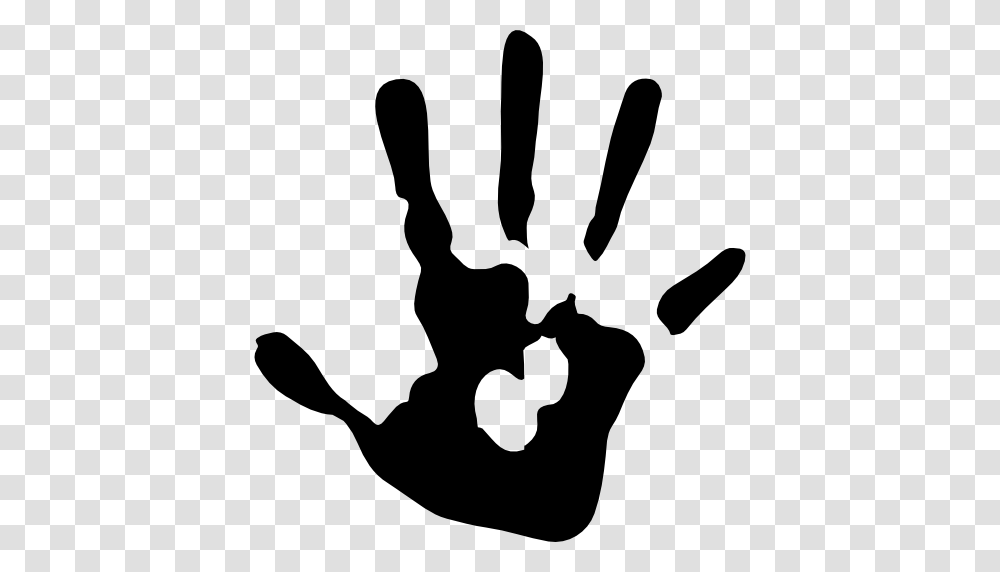 Criminal Hand Print Silhouette, Stencil, Person, Human Transparent Png