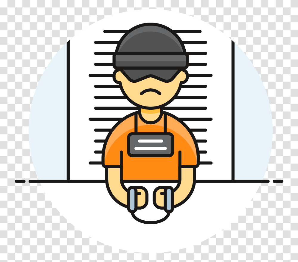 Criminal Jail Clipart, Label, Sunglasses, Gas Station Transparent Png